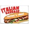 Signmission Italian Sausage Banner Concession Stand Food Truck Single Sided B-60 Italian Sausage19 - alternate 1